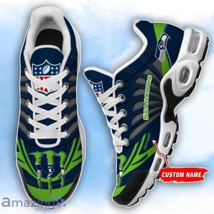Seattle Seahawks NFL Custom Name TN Sport Shoes Air Glide Runners For Fans Product Photo 1