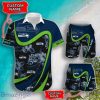 Seattle Seahawks NFL Floral Hawaiian Shirt And Shorts Custom Name Casual Comfort Combo For Fans
