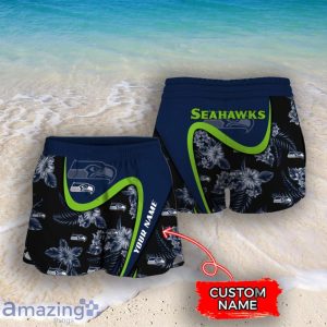 Seattle Seahawks NFL Floral Hawaiian Shirt And Shorts Custom Name Casual Comfort Combo For Fans Product Photo 4