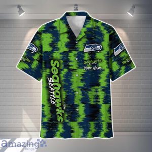 Seattle Seahawks NFL Hawaiian Shirt Vintage Custom Name For Fans image Seattle Seahawks NFL Hawaiian Shirt Vintage Custom Name For Fans Product Photo 2