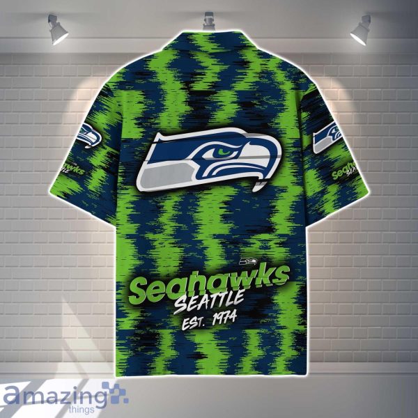Seattle Seahawks NFL Hawaiian Shirt Vintage Custom Name For Fans Product Photo 3