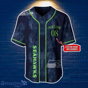 Seattle Seahawks NFL Jersey Baseball Shirt Exclusive Custom Number & Name Gift For Fans Product Photo 2