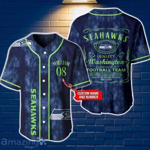 Seattle Seahawks NFL Jersey Baseball Shirt Exclusive Custom Number & Name Gift For Fans Product Photo 1