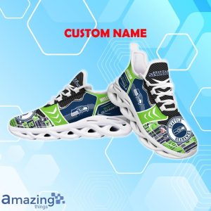 Seattle Seahawks NFL Max Soul Shoes New Trending Design Custom Name Product Photo 3