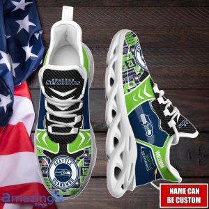 Seattle Seahawks NFL Max Soul Shoes New Trending Design Custom Name Product Photo 4