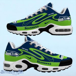 Seattle Seahawks TN Sport Shoes Best Gift For NFL Fans Double Swoosh Custom Name Product Photo 2