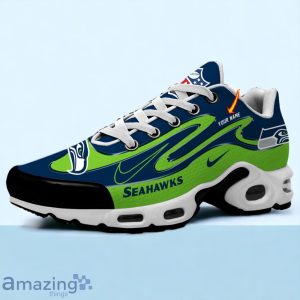 Seattle Seahawks TN Sport Shoes Best Gift For NFL Fans Double Swoosh Custom Name Product Photo 1