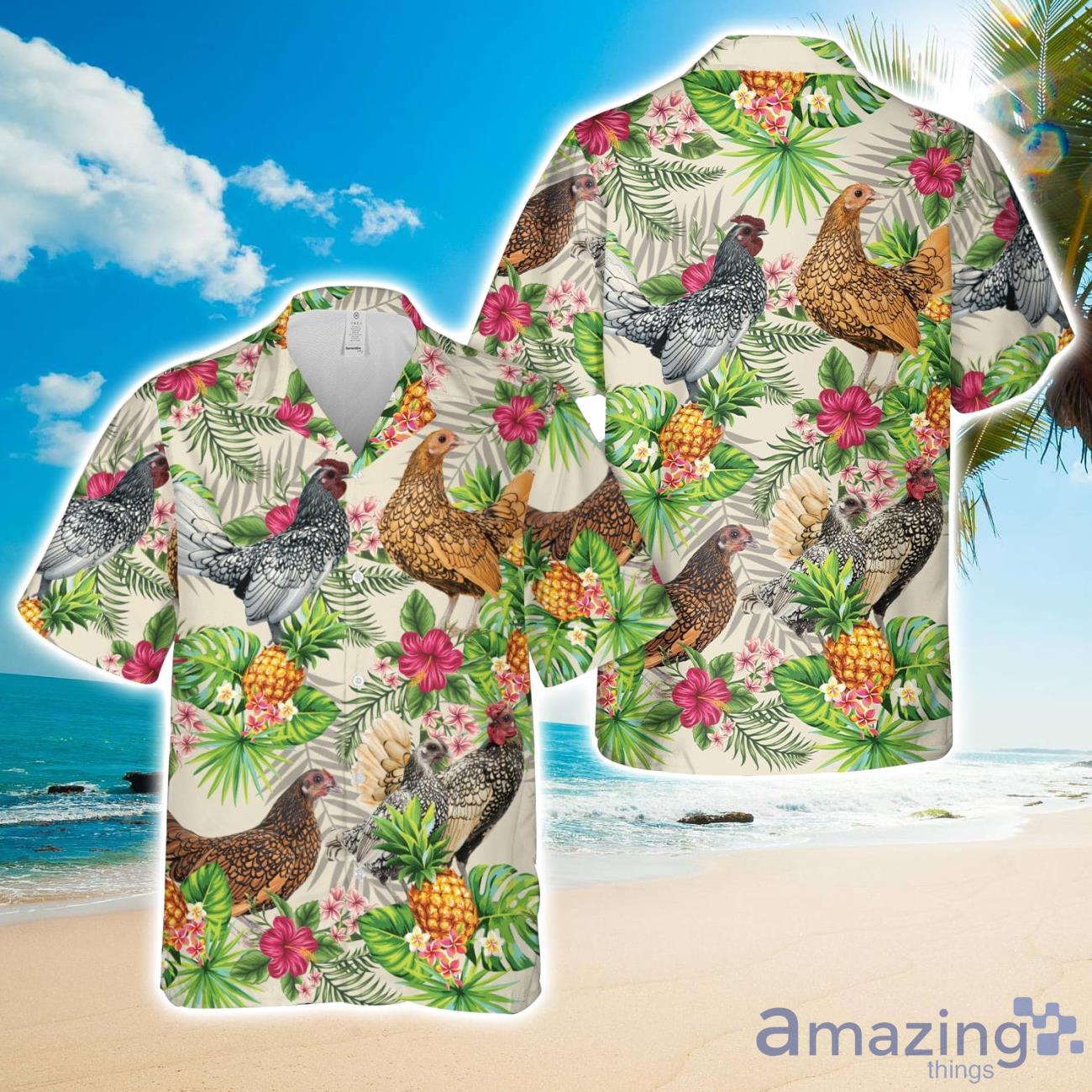 Sebright Rooster Hawaiian Shirt Aloha Beach Summer Shirt image Sebright Rooster Hawaiian Shirt Aloha Beach Summer Shirt Product Photo 1