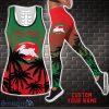 South Sydney Rabbitohs NRL Combo Hollow Tank Top and Leggings Custom Name Gift For Women