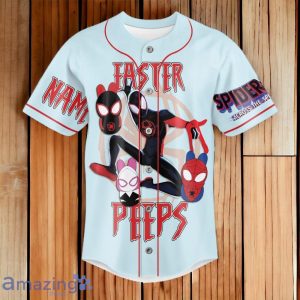Spider Man Easter Peeps Custom Number & Name Baseball Jersey image Spider-Man Easter Peeps Custom Number & Name Baseball Jersey Product Photo 2