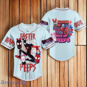Spider-Man Easter Peeps Custom Number & Name Baseball Jersey Product Photo 1