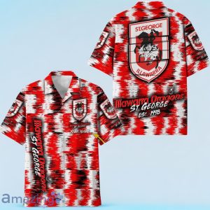 St. George Illawarra Dragons NRL Hawaiian Shirt Special Design Custom Name Product Photo 1