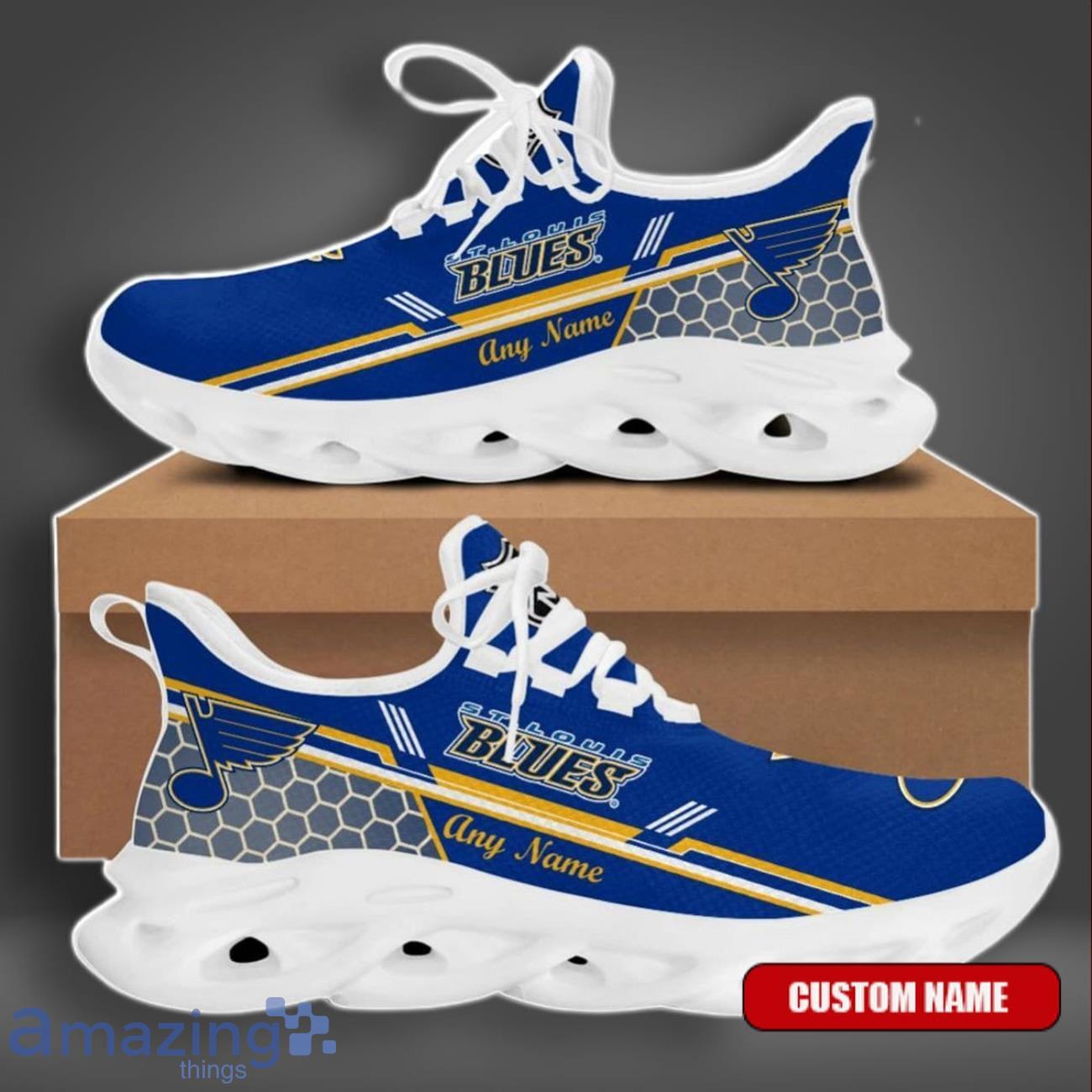 St. Louis Blues Special Custom Name Max Soul Shoes Leading The Trend Of Sport Sneakers image St. Louis Blues Special Custom Name Max Soul Shoes Leading The Trend Of Sport Sneakers Product Photo 1