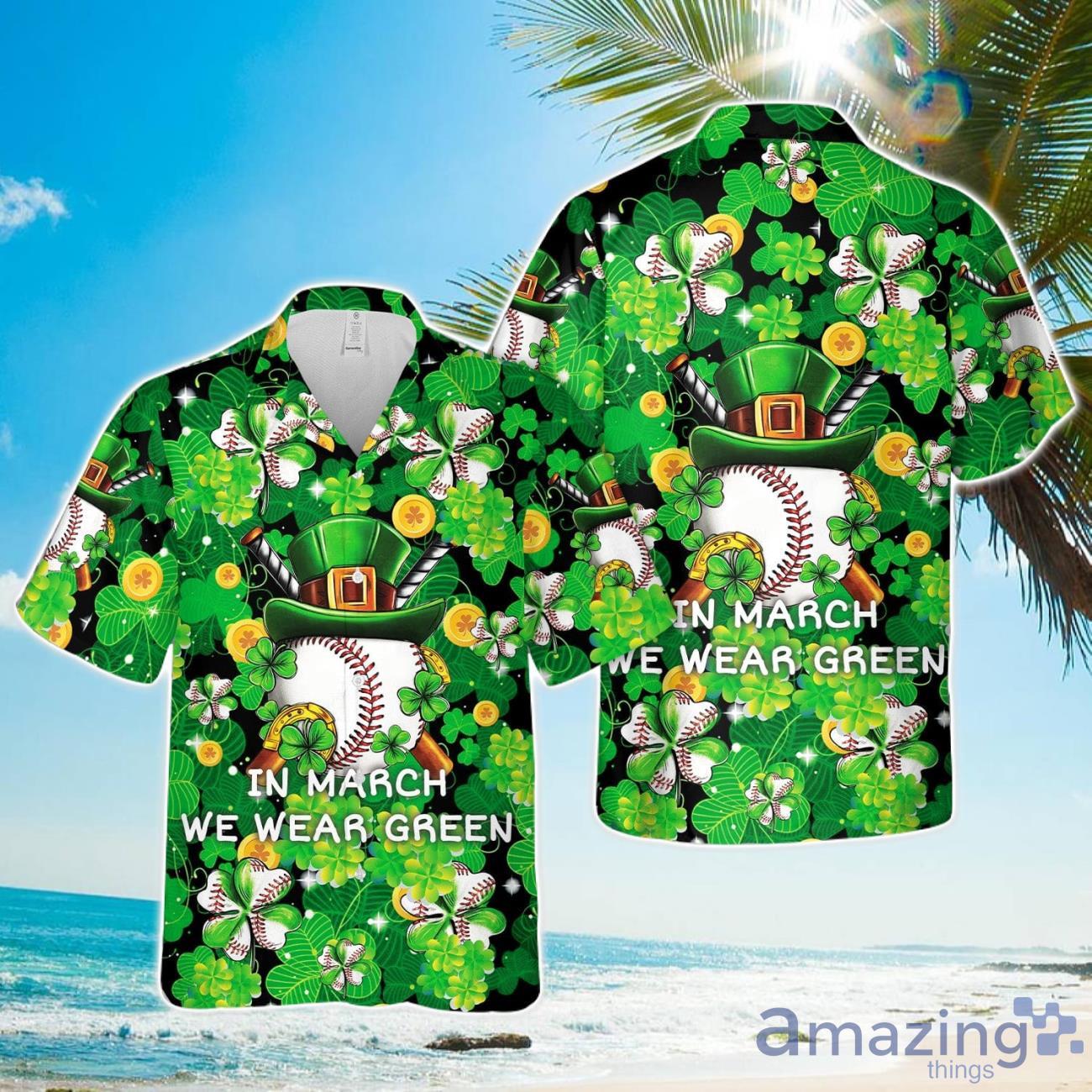 St. Patrick's Day Baseball Hawaiian Shirt Aloha Beach Shirt image St. Patrick's Day Baseball Hawaiian Shirt Aloha Beach Shirt