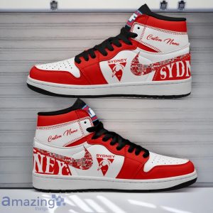 Sydney Swans AFL Air Jordan Hightop Shoes Custom Name Gift For Fans Product Photo 1