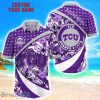 TCU Horned Frogs Custom Name Floral Hawaiian Shirt Summer Beach Shirt For Fans