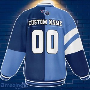Tennessee Titans Baseball Jacket Custom Number & Name Youth Style For Fans Product Photo 2