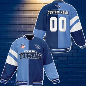 Tennessee Titans Baseball Jacket Custom Number & Name Youth Style For Fans Product Photo 1
