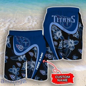 Tennessee Titans NFL Floral Hawaiian Shirt And Shorts Custom Name Casual Comfort Combo For Fans Product Photo 3