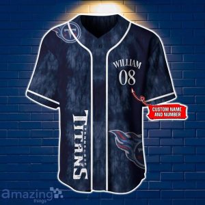 Tennessee Titans NFL Jersey Baseball Shirt Exclusive Custom Number & Name Gift For Fans Product Photo 2