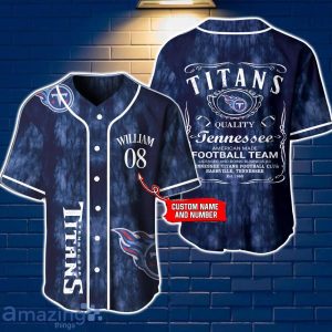 Tennessee Titans NFL Jersey Baseball Shirt Exclusive Custom Number & Name Gift For Fans Product Photo 1