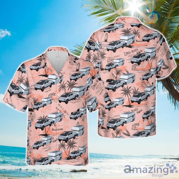 Tesla Cybertruck Pickup Trailer Hawaiian Shirt Aloha Beach Shirt Product Photo 1