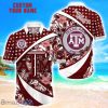 Texas A & M Aggies Custom Name Floral Hawaiian Shirt Summer Beach Shirt For Fans