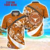 Texas Longhorns Custom Name Floral Hawaiian Shirt Summer Beach Shirt For Fans