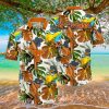 Texas Longhorns NCAA2 Parrot and leaves 3D Hawaiian Shirt For Men And Women