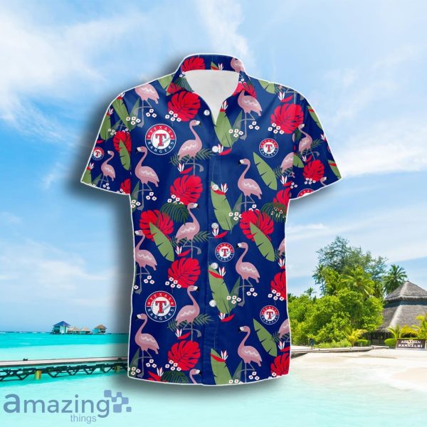 Texas Rangers Flamingo Tropical Leaves Hawaiian Shirt Summer Gift For Men Women Product Photo 2