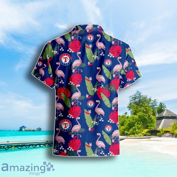 Texas Rangers Flamingo Tropical Leaves Hawaiian Shirt Summer Gift For Men Women Product Photo 3