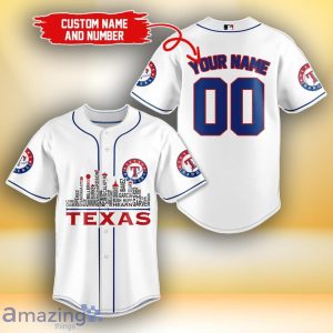 Texas Rangers MLB Custom Number & Name Baseball Jersey For Fans Product Photo 1