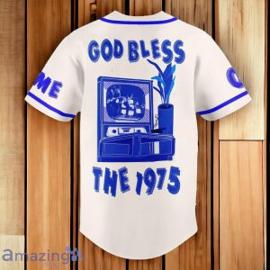 The 1975 God Bless Custom Number & Name Baseball Jersey Product Photo 2