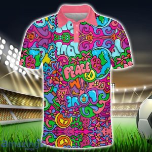 Tie-Dye Tranquility Threads Polo Shirt Hippie Designs Polo Shirt Gift For Golf Lover Product Photo 1