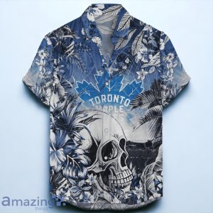 Toronto Maple Leafs NHL Hawaiian Shirt Tropical Skull Design For Men Women Product Photo 1
