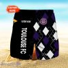Toulouse Football Club Logo Print 3D Short Hawaiian Custom Name Trending Summer For Men