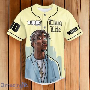Tupac Shakur Reality Is Wrong Dreams Are For Real Custom Number & Name Baseball Jersey Product Photo 3