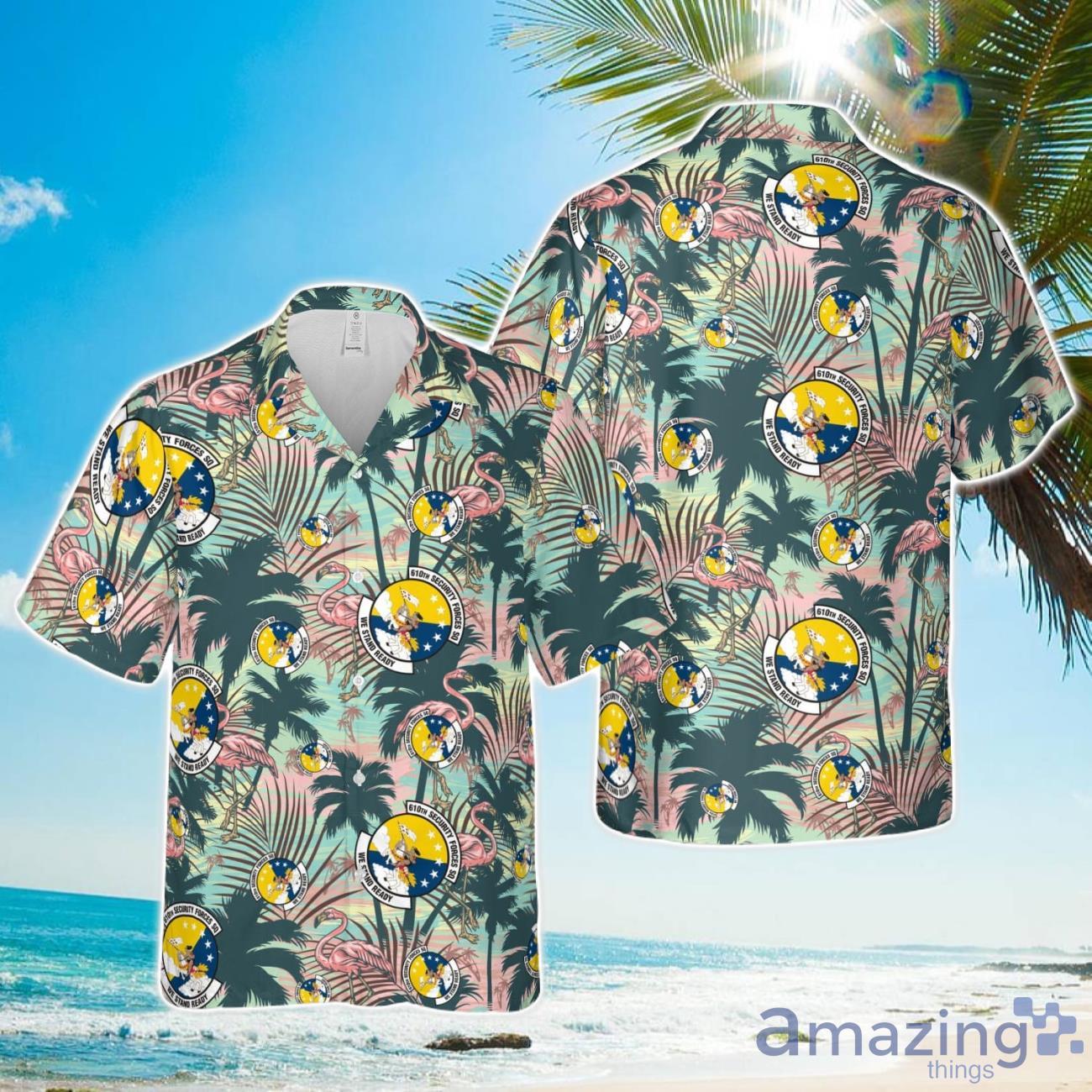 United States Air Force Security Forces (SF) 610th Security Forces Squadron (610 SFS) Hawaiian Shirt Aloha Beach Shirt image United States Air Force Security Forces (SF) 610th Security Forces Squadron (610 SFS) Hawaiian Shirt Aloha Beach Shirt Product Photo 1