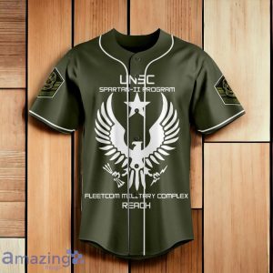 UNSC SPARTAN-II Program Custom Number & Name Baseball Jersey Product Photo 2