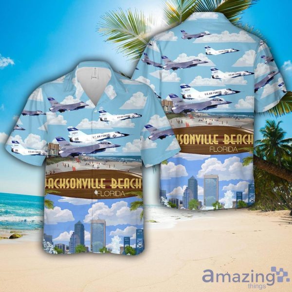 US Air Force Florida Air National Guard 159th Fighter Squadron, 125th Fighter Wing, F-106 and F-16 Hawaiian Shirt Beach Shirt For Men Women Product Photo 1