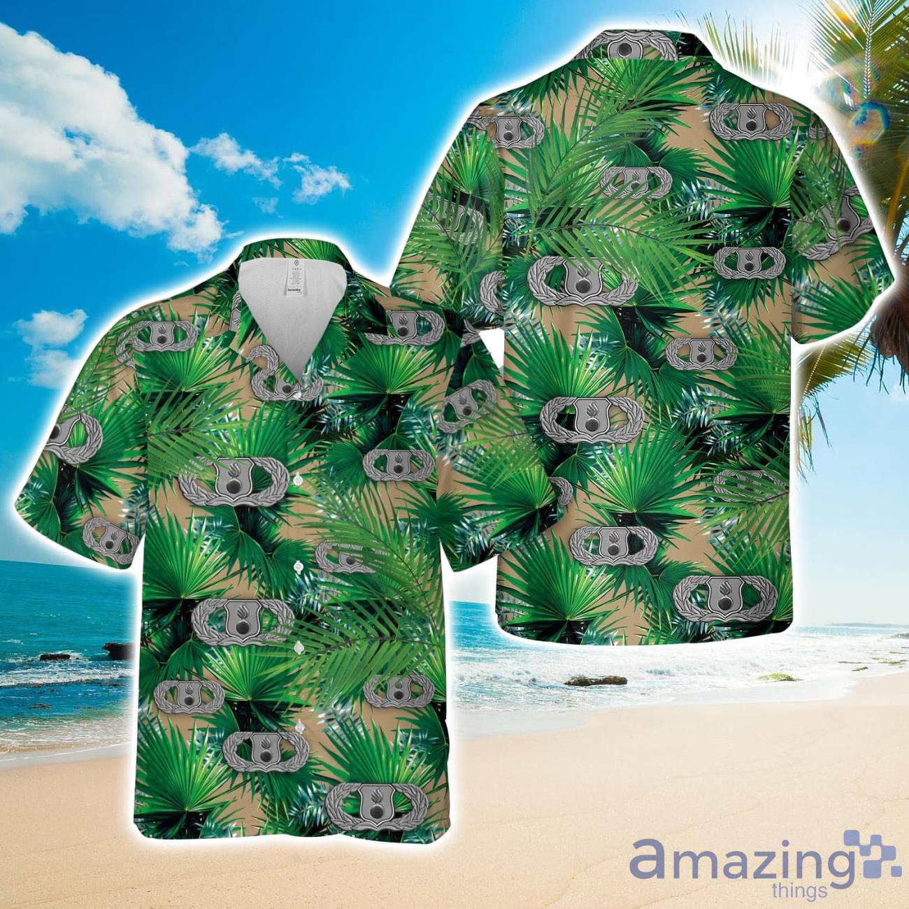 US Air Force Munitions (AMMO) Badge Basic Hawaiian Shirt Aloha Beach Shirt image US Air Force Munitions (AMMO) Badge Basic Hawaiian Shirt Aloha Beach Shirt Product Photo 1