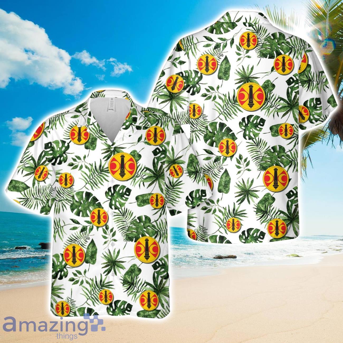 US Army 210th Field Artillery Brigade Hawaiian Shirt US Army Summer Gift image US Army 210th Field Artillery Brigade Hawaiian Shirt US Army Summer Gift Product Photo 1