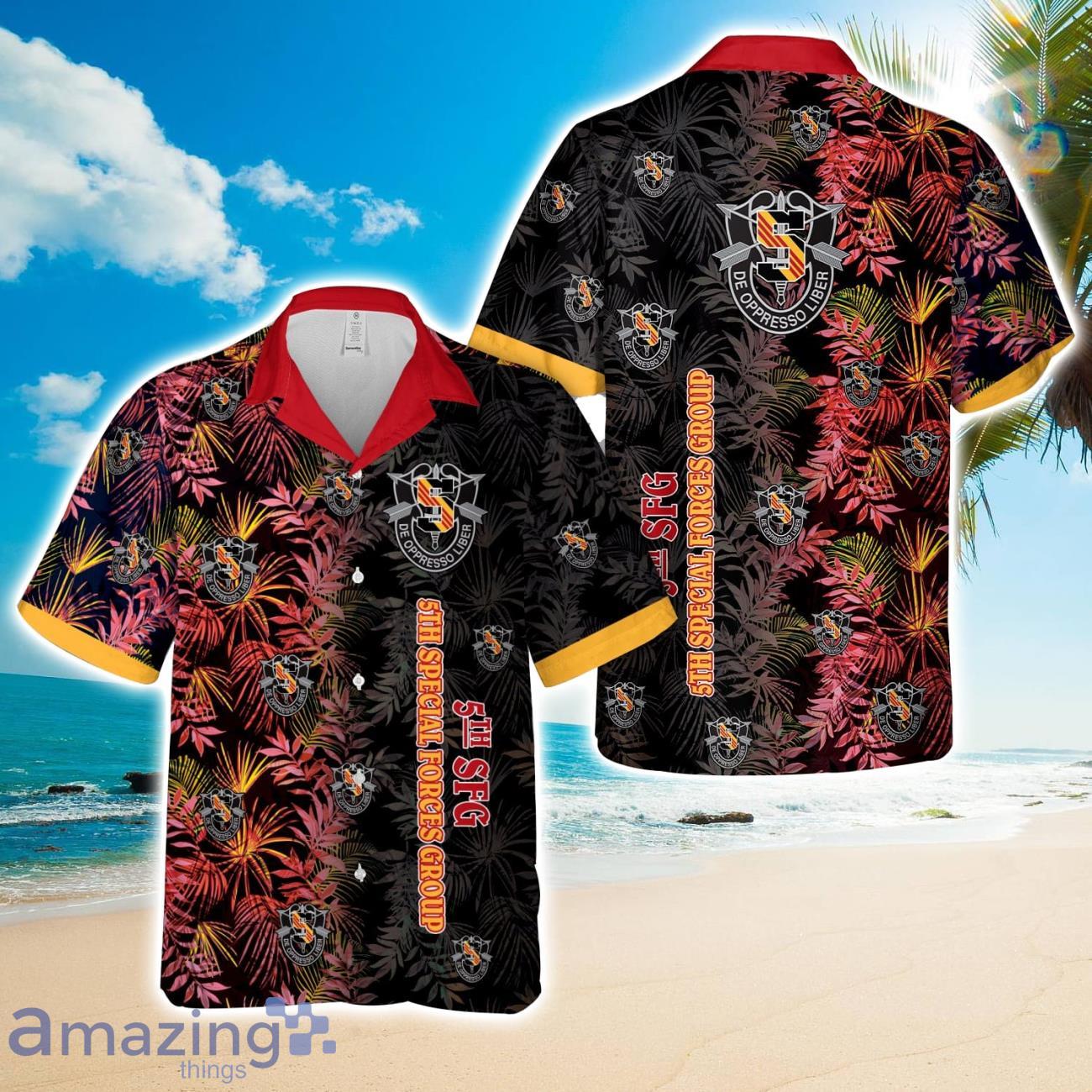US Army 5th Special Forces Group (5th SFG) Hawaiian Shirt Beach Shirt For Men Woemn image US Army 5th Special Forces Group (5th SFG) Hawaiian Shirt Beach Shirt For Men Woemn Product Photo 1