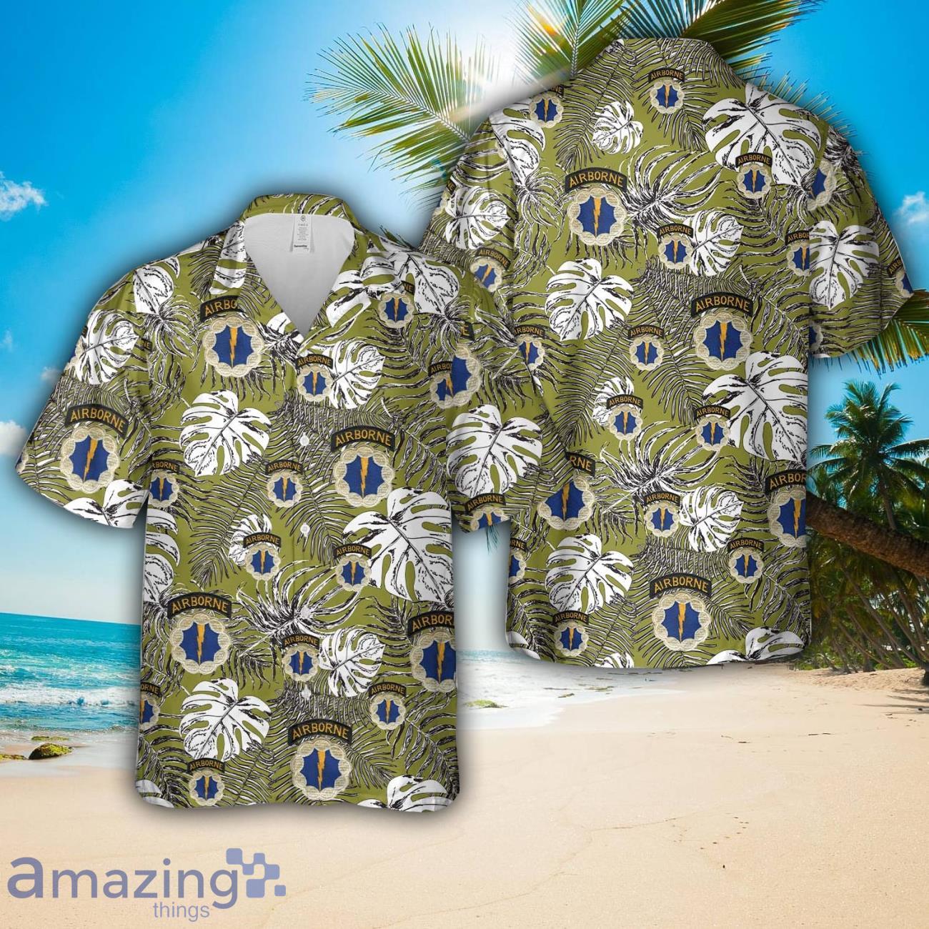 US Army 9th Airborne Division In WWII Hawaiian Shirt Beach Shirt For Men Woemn image US Army 9th Airborne Division In WWII Hawaiian Shirt Beach Shirt For Men Woemn Product Photo 1