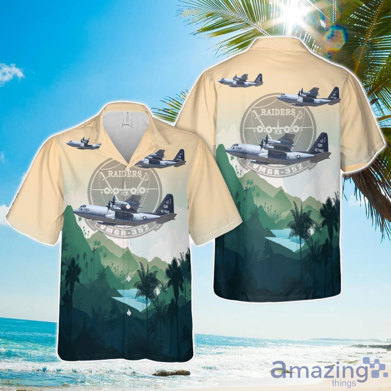US Marine Corps KC 130 of VMGR 352 Raiders Hawaiian Shirt Beach Shirt For Men Women image US Marine Corps KC-130 of VMGR-352 Raiders Hawaiian Shirt Beach Shirt For Men Women Product Photo 1
