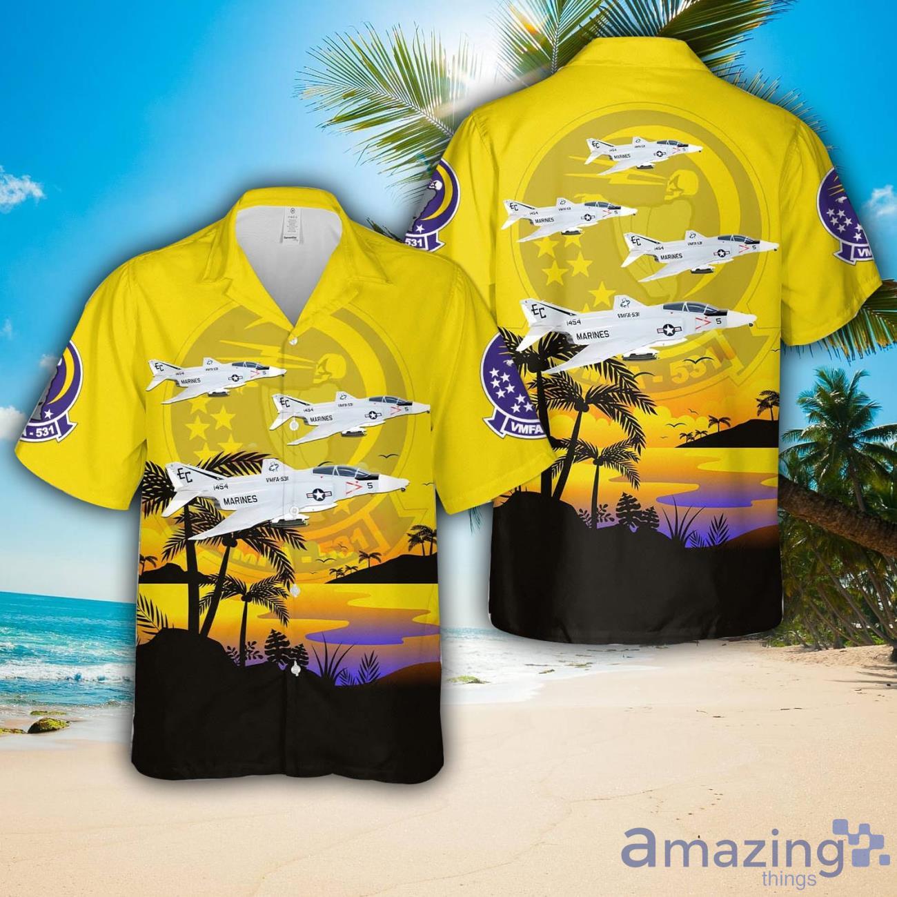 US Marine Corps McDonnell F 4B Phantom II Of VMFA 531 Grey Ghosts Hawaiian Shirt Beach Shirt For Men Women image US Marine Corps McDonnell F-4B Phantom II Of VMFA-531 Grey Ghosts Hawaiian Shirt Beach Shirt For Men Women Product Photo 1