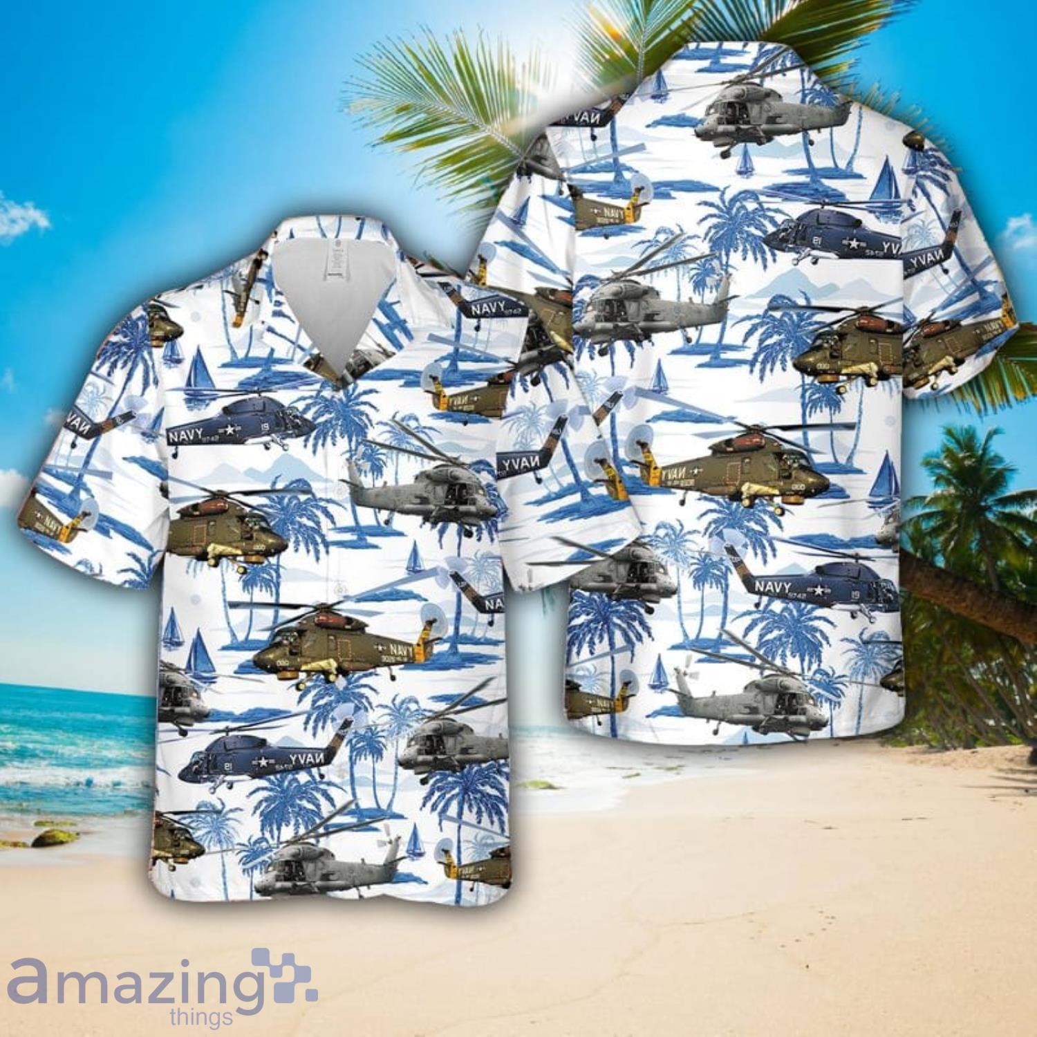 US Navy Kaman SH 2 Seasprite 3D Aloha Hawaiian Shirt US Navy Shirt mGi image US Navy Kaman SH-2 Seasprite 3D Aloha Hawaiian Shirt US Navy Shirt mGi Product Photo 1