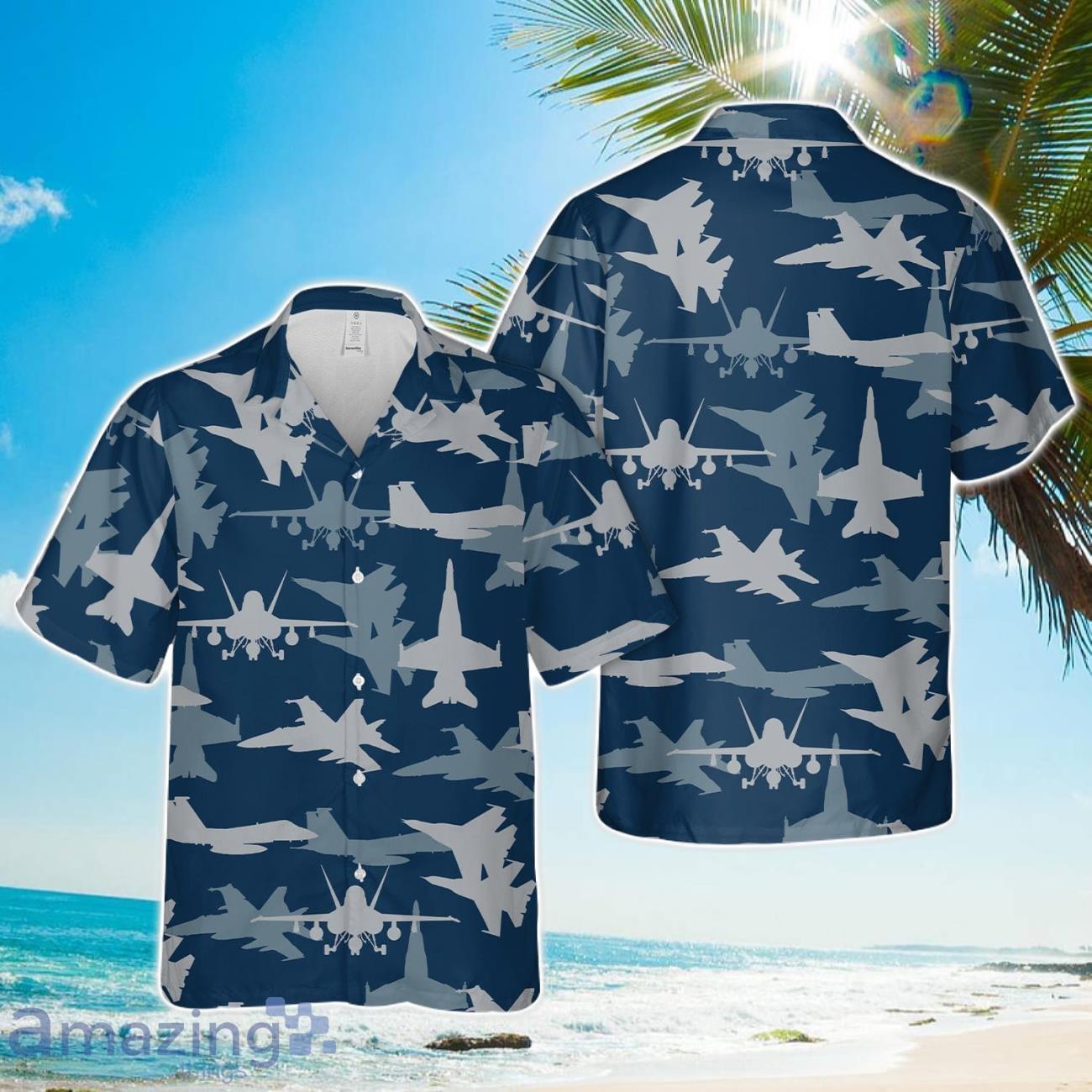 US Navy McDonnell Douglas FA 18 Hornet Aircraft Silhouettes 3D Aloha Hawaiian Shirt US Navy Shirt image US Navy McDonnell Douglas FA-18 Hornet Aircraft Silhouettes 3D Aloha Hawaiian Shirt US Navy Shirt Product Photo 1