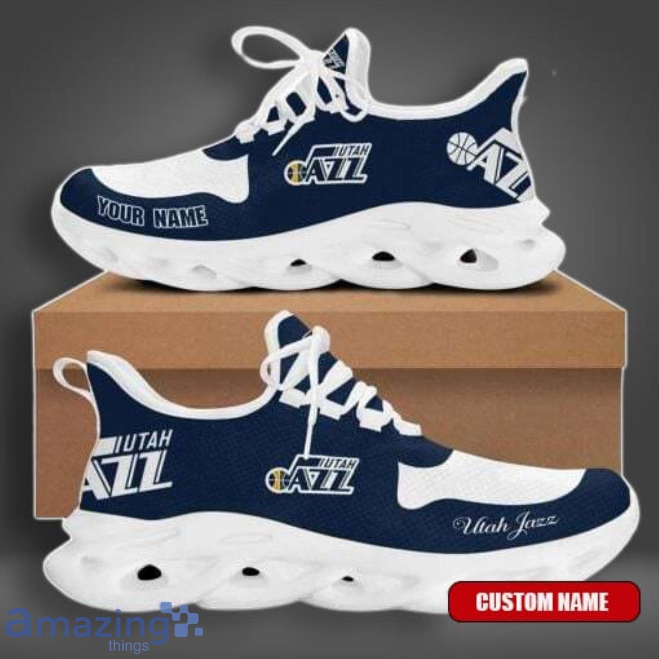 Utah Jazz Custom Name Max Soul Shoes Leading The Trend Of Sport Sneakers image Utah Jazz Custom Name Max Soul Shoes Leading The Trend Of Sport Sneakers Product Photo 1