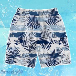 Utah Jazz Team Logo Pattern Leaves Tropical Hawaiian Shirt & Short Product Photo 4